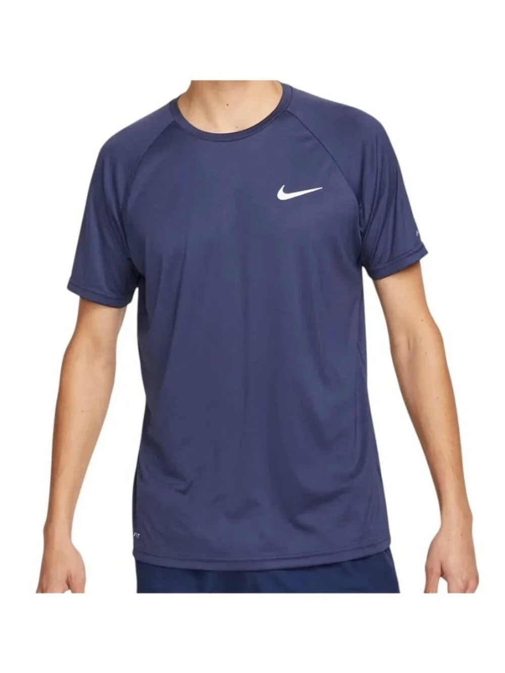 Nike Swim Navy Essential Short Sleeve Hydroguard NESSA586-440 Mens L NEW w/ Tags